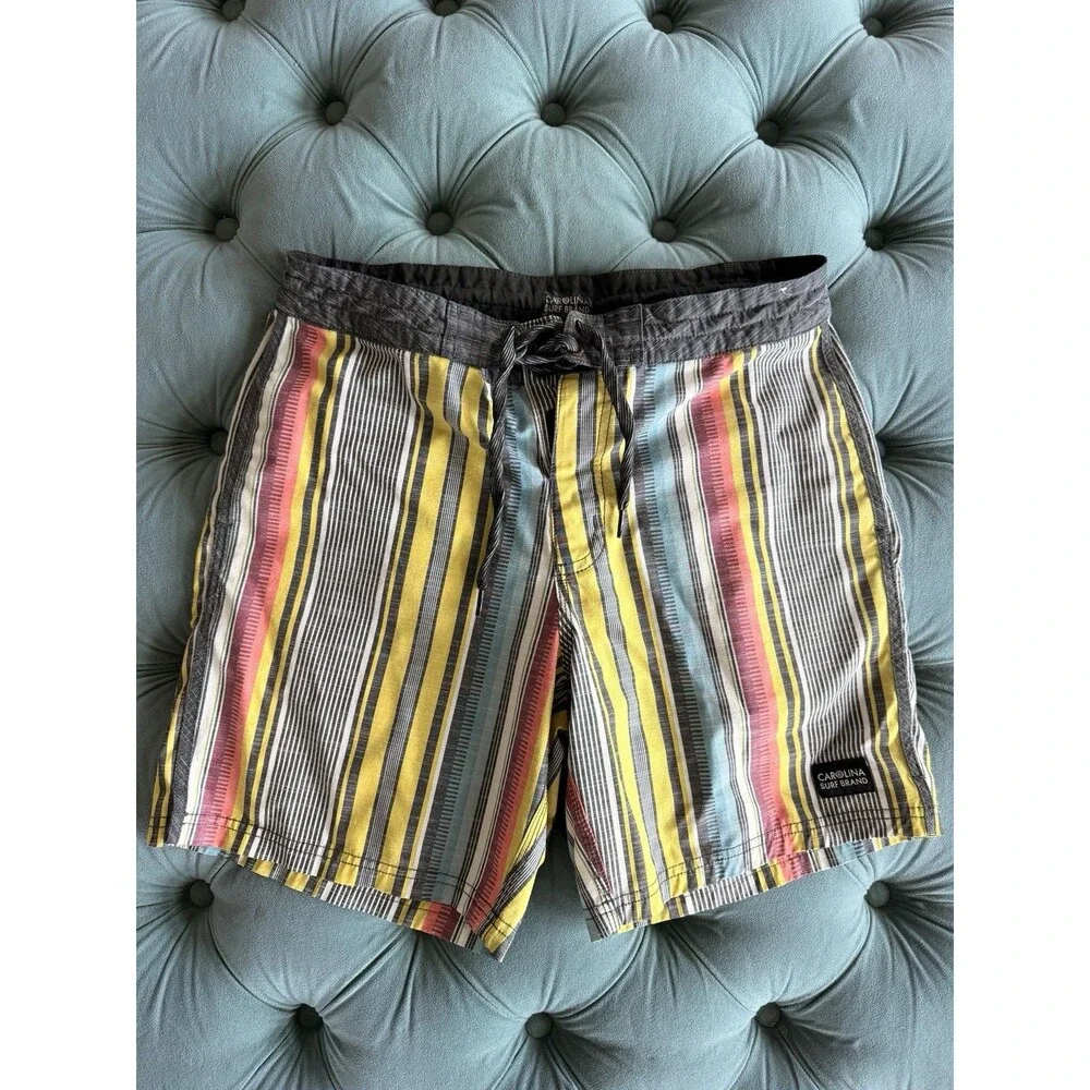 Men's Carolina Surf Brand Swim Trunk Board Shorts Y2K Size 31